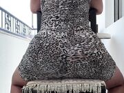 Horny wife bouncing ass on the chair