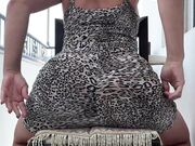 Horny wife bouncing ass on the chair