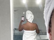 Naughty Wife Drop Her Towel To Show Her Slimwaist and Big Ass