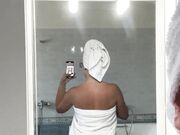 Naughty Wife Drop Her Towel To Show Her Slimwaist and Big Ass