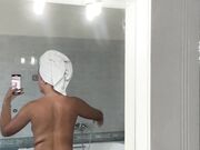 Naughty Wife Drop Her Towel To Show Her Slimwaist and Big Ass