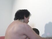 German amateur mature Petra D sucks and fucks big dick