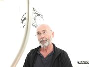 Horny old man fucking blonde teen