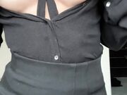 Horny wife showing her titties