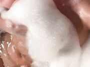 Sexy Wife in Shower Playing Her Tits