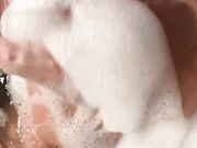 Sexy Wife in Shower Playing Her Tits