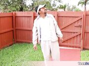 Teen gets fucked by the pool cleaner guy