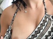 Horny MILF in Summer Dress Playing with Her Tits