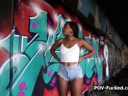 POV fucking sassy Caribbean for graffiti