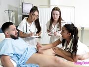 Foursome on the clinic with slutty medics