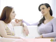 Femdom sex lessons for my GF with stepma