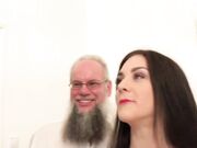 Old man fucks small tits babe