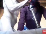 Blindfolded MILF Deepthroats a Big Cock While Bound