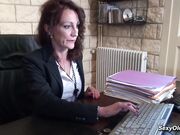 MILF secretary rough fucked and fisted