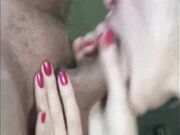 Janitor's Dick Sucking Session with a Blonde Babe