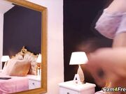 Slim Latina Self Fucking with Thick Dildo