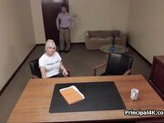Fucking big tit bikini milf on the principals desk