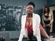 Shemale secretary fucking her lady boss