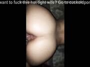 Hubby watch as wife gets creampie by 2 black men