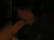 Sexy wife in pigtails sucking bbc