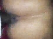 Interracial threesome with one screaming slut and two BBCs