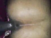 Interracial threesome with one screaming slut and two BBCs