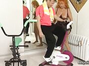 Big tits mature fucking in the gym