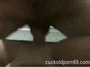 Sexy wife gets creampie from large BBC dick