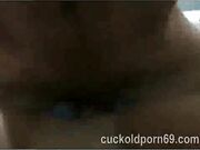 Sexy wife gets creampie from large BBC dick