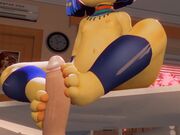 Ankha footjob