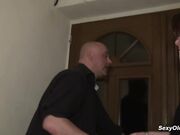 BBW stepmom fucked by two men