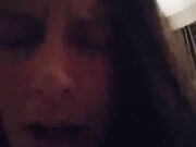 busty BBW wife taking BBC like a slut