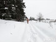 Blonde Russian Girl Naked in the Woods