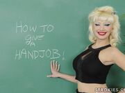 Strokies Natasha Juja teaches top handjob skills