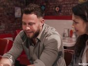 Boomer get public handjob from GenZ babe