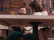 Boomer get public handjob from GenZ babe