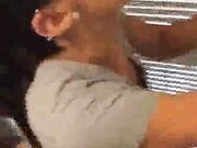 Hubby films as he lets his blonde wife try some BBC