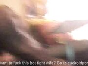 Cuck is watching his wife get creampied by bbc