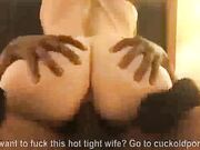 Big ass cheating slut wife on a bbc
