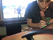 FORTNITE PLAYER GETS BLOWJOB FROM HOT BRUNETTE IN BDSM SESSION