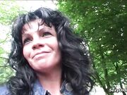 Hot amateur MILF in public casting