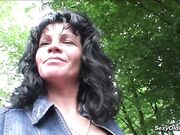 Hot amateur MILF in public casting