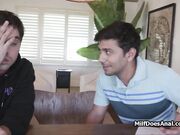 Asian housewife DPed during tutoring two studs