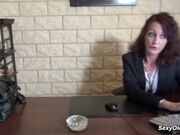 MILF secretary fucked and fisted