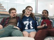 I jerk stepdads friends behind his back