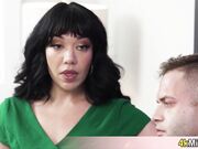 Half asian sitter is a real nymphomaniac