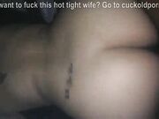 Cheating hotwife waits for her BF to leave