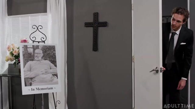 Grieving widow Ruby Lynne fucked by funeral attendant Jayden Marcos!