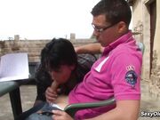Housewife anal fucked outdoor