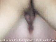 Young Milf Gets BBC Creampie